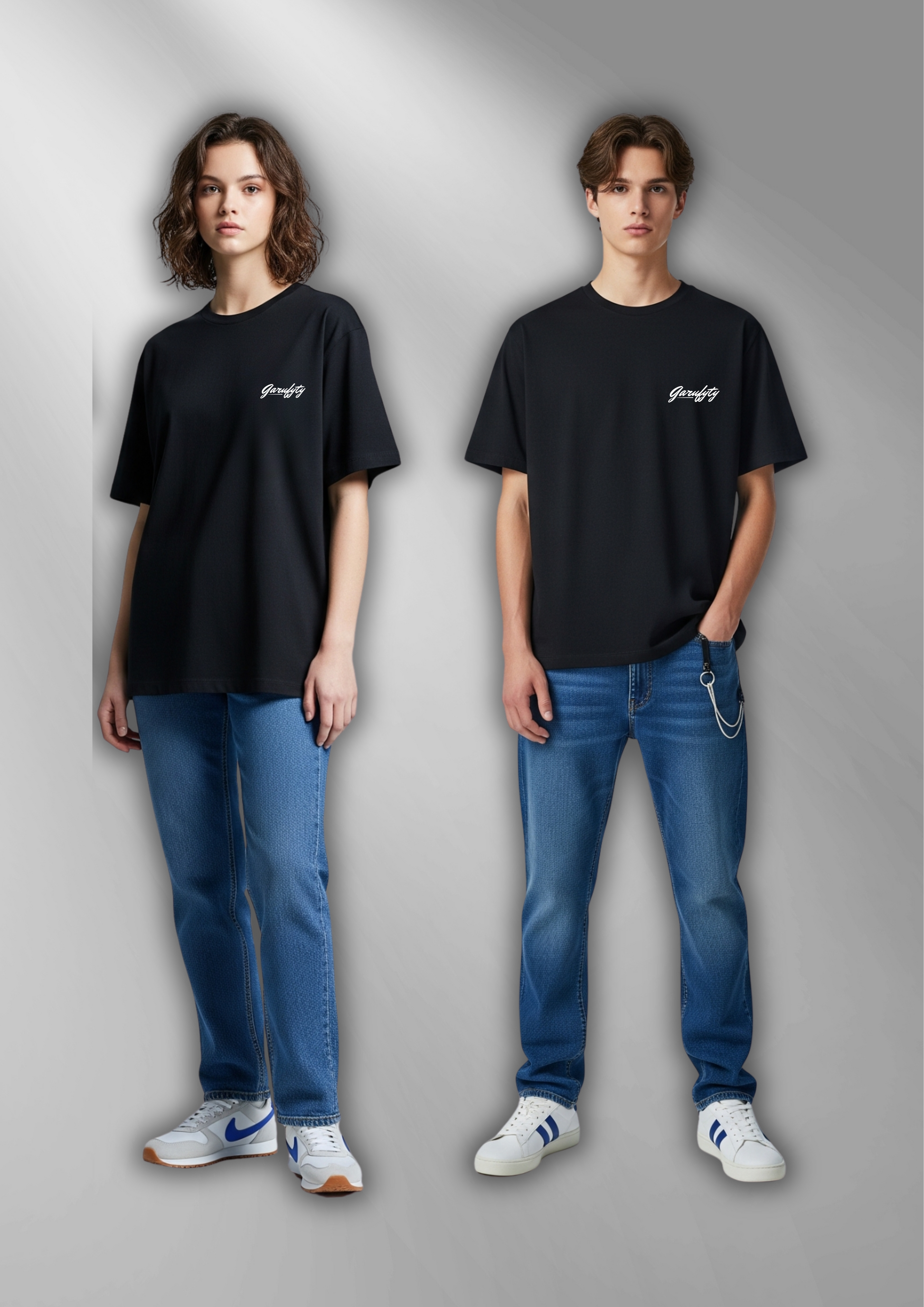 Camiseta manga corta Unisex Basic 1 Logo blanco