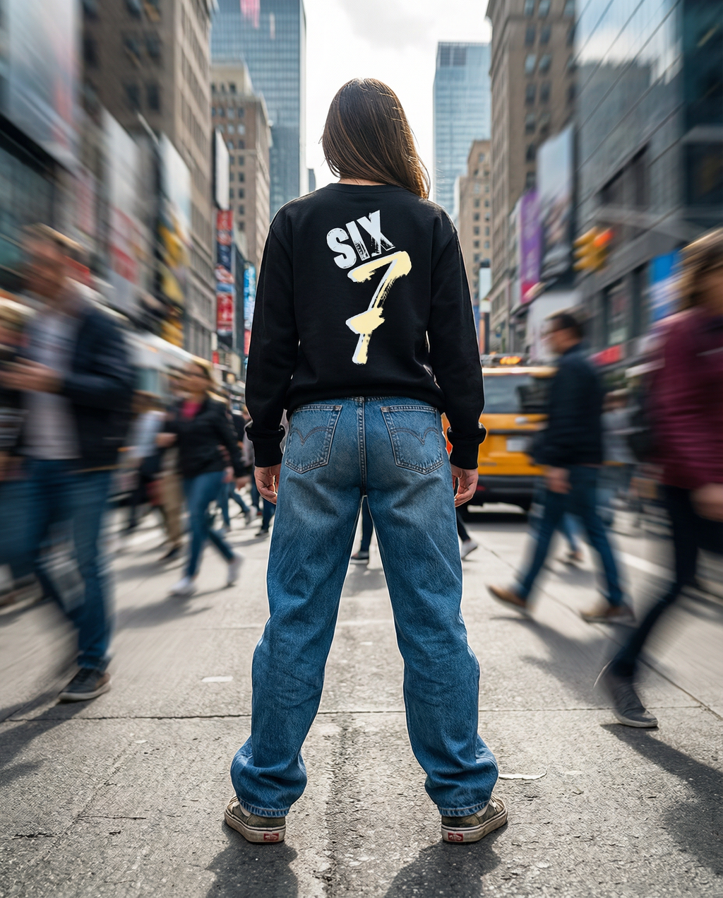 Six Seven Crewneck – Sudadera unisex oversize Garufyty