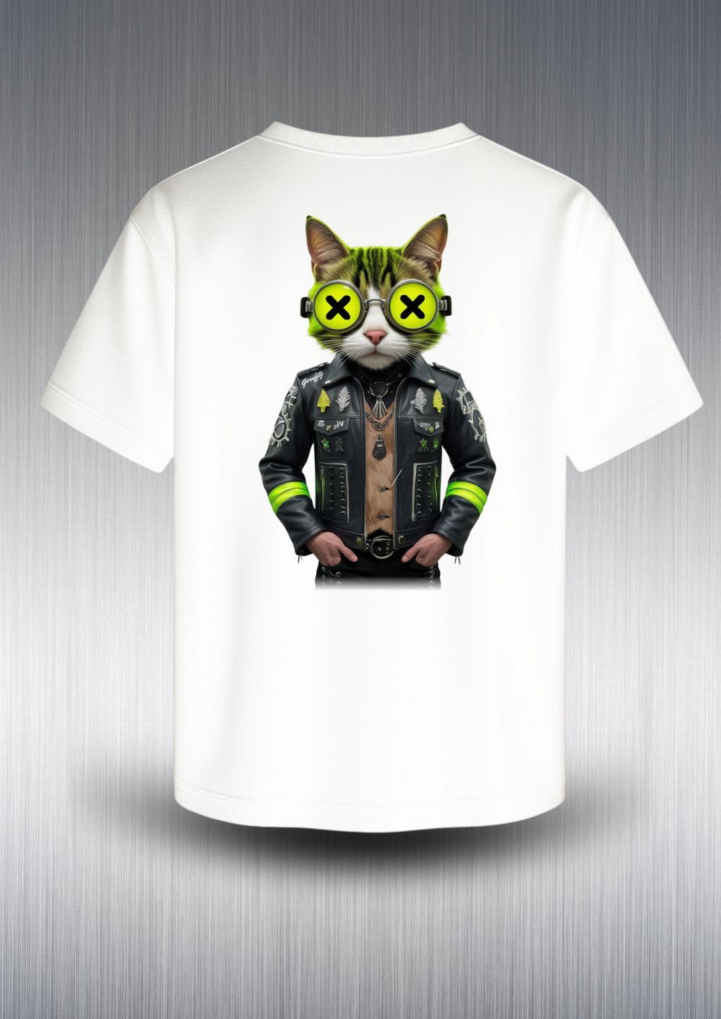 Camiseta manga corta Unisex Rock Cat