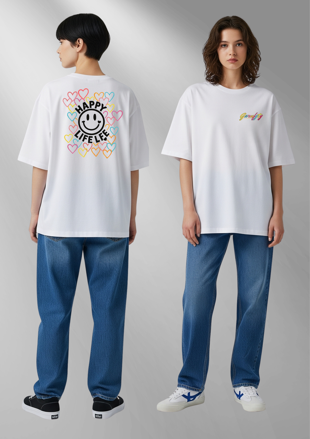 Camiseta Unisex Happy Live Garufyty – Streetwear con energía positiva