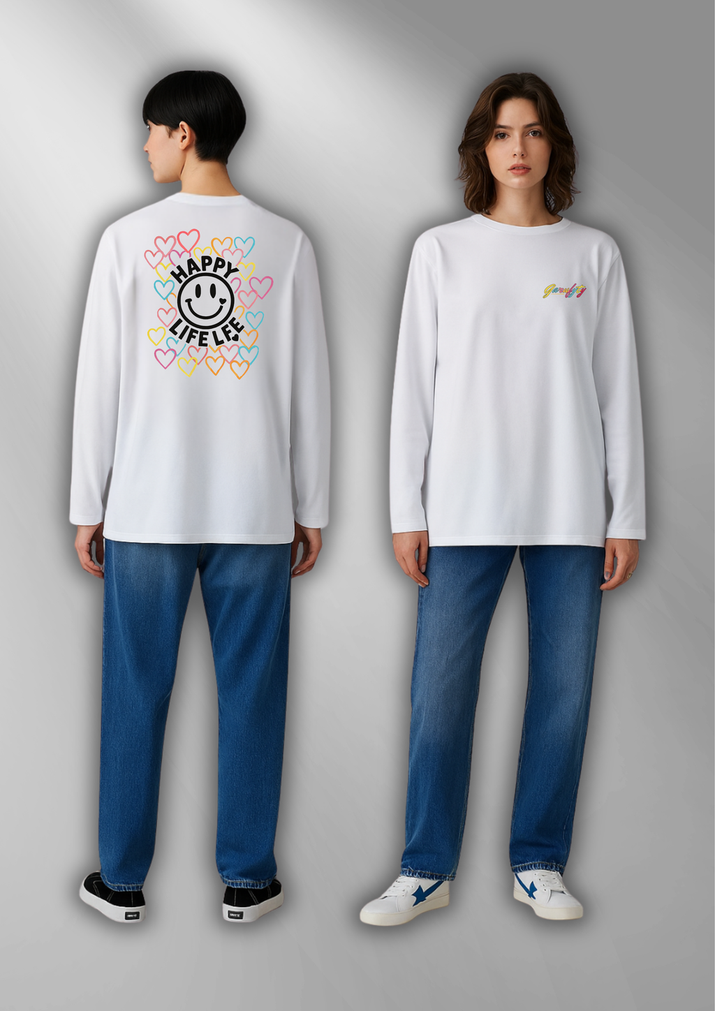 Camiseta Unisex Happy Live Garufyty – Streetwear con energía positiva