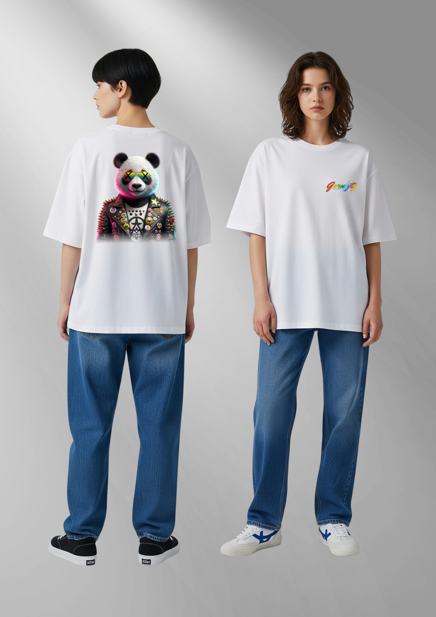 Camiseta manga corta Unisex Rainbow Panda SS25