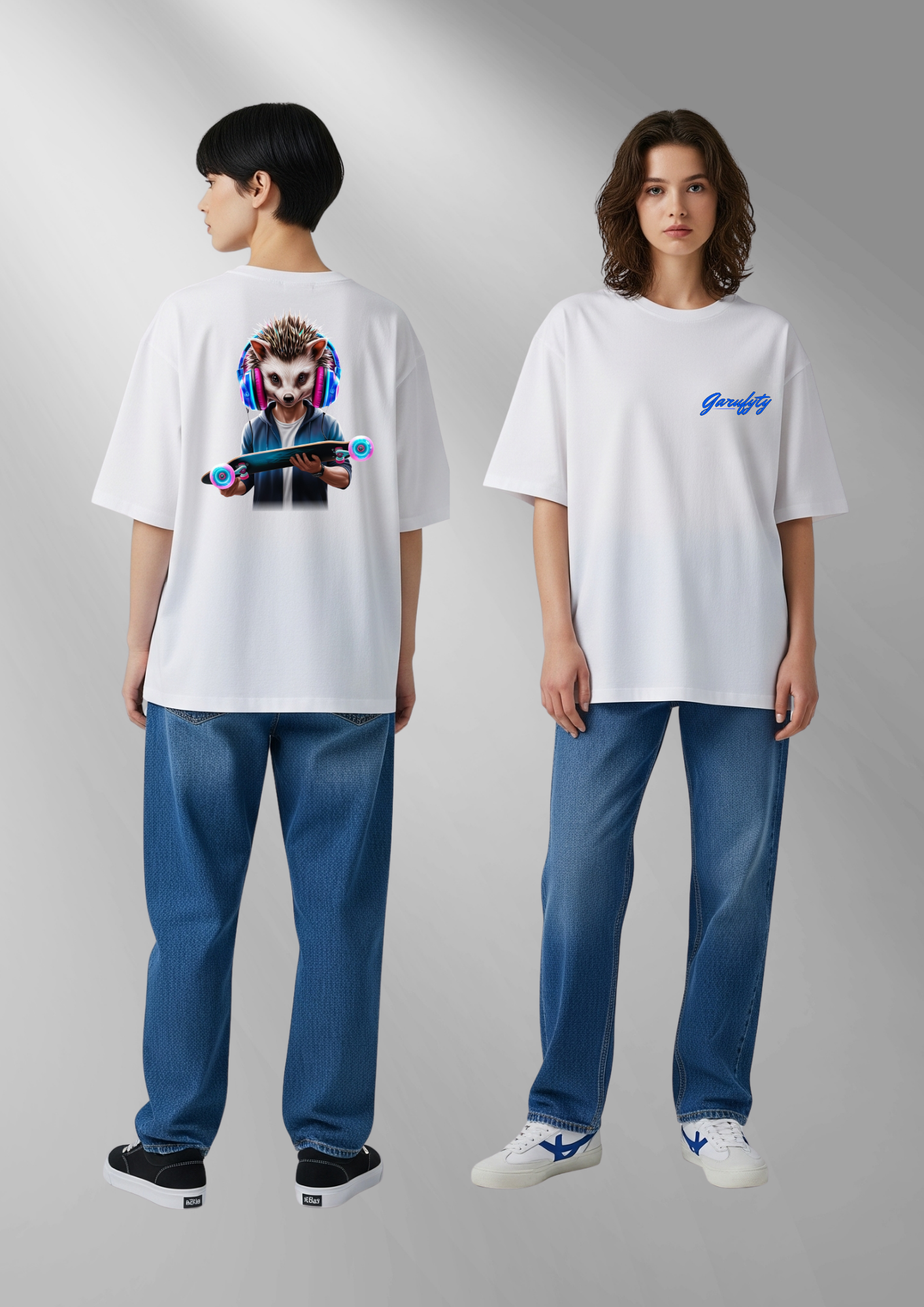 Camiseta manga corta Unisex Skate Hedgehog