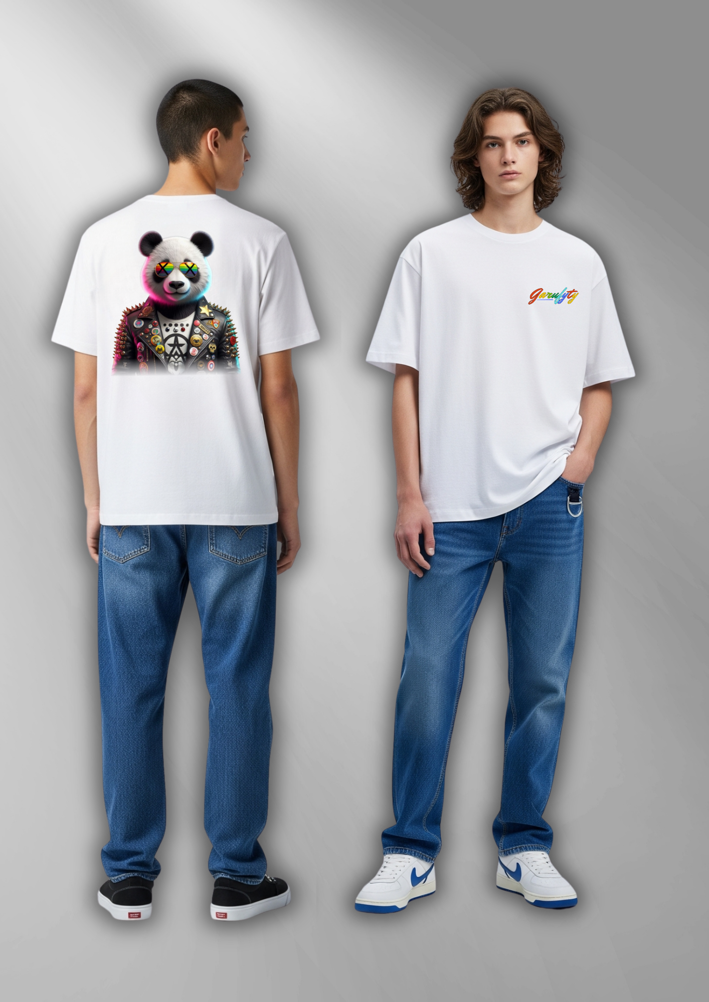 Camiseta manga corta Unisex Rainbow Panda SS25