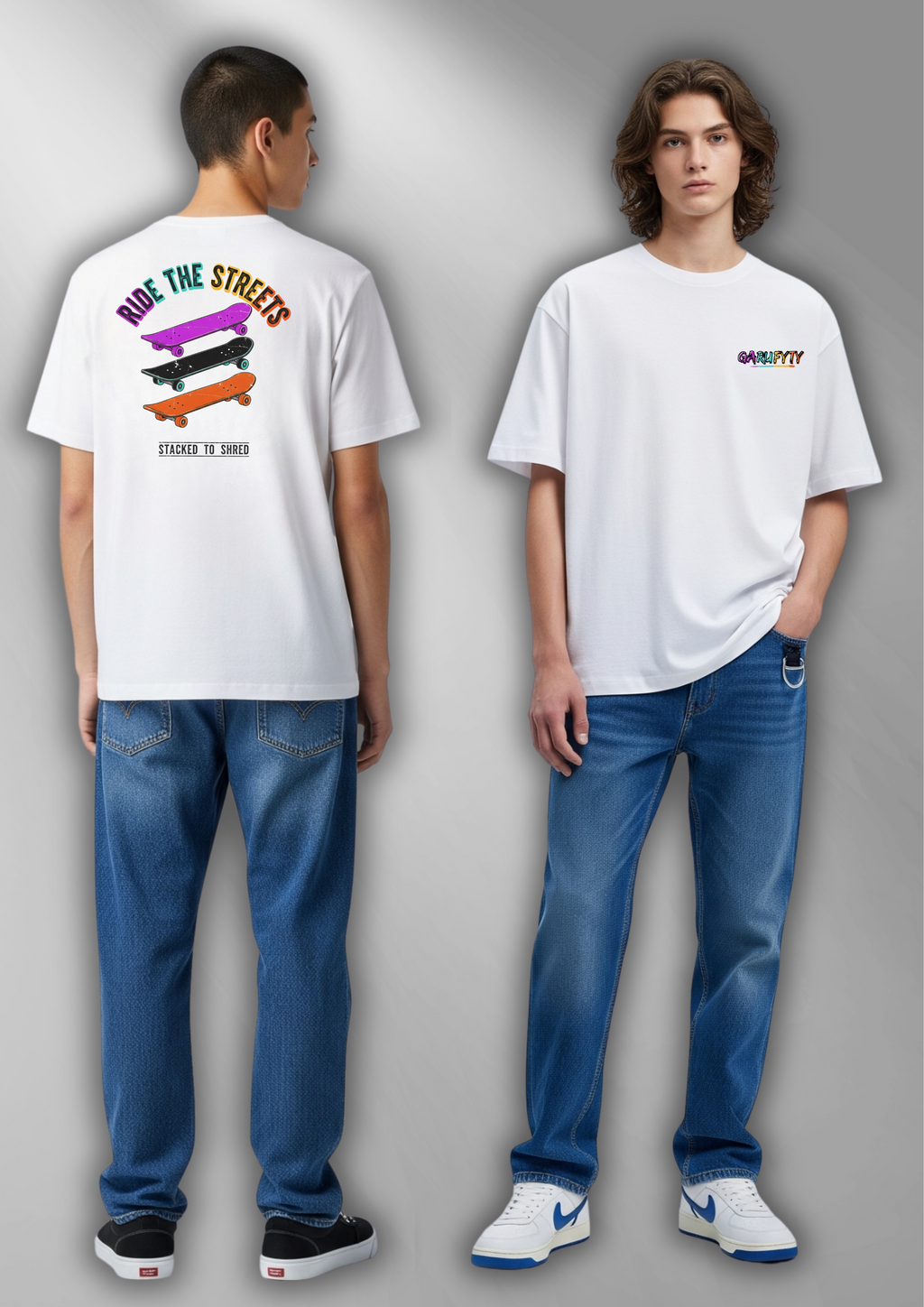 Camiseta Unisex Ride The Streets Garufyty – Streetwear skater rebelde