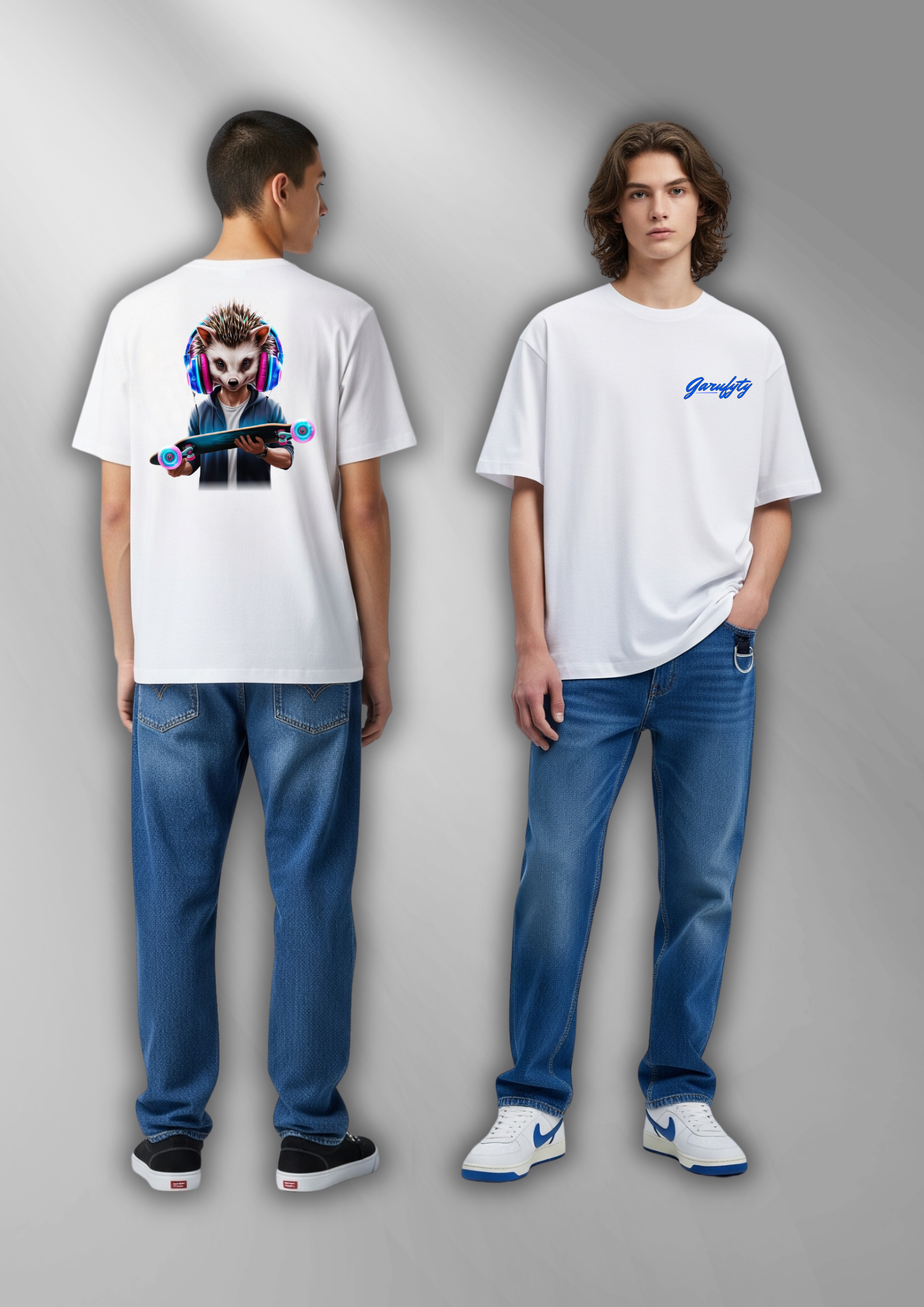 Camiseta manga corta Unisex Skate Hedgehog