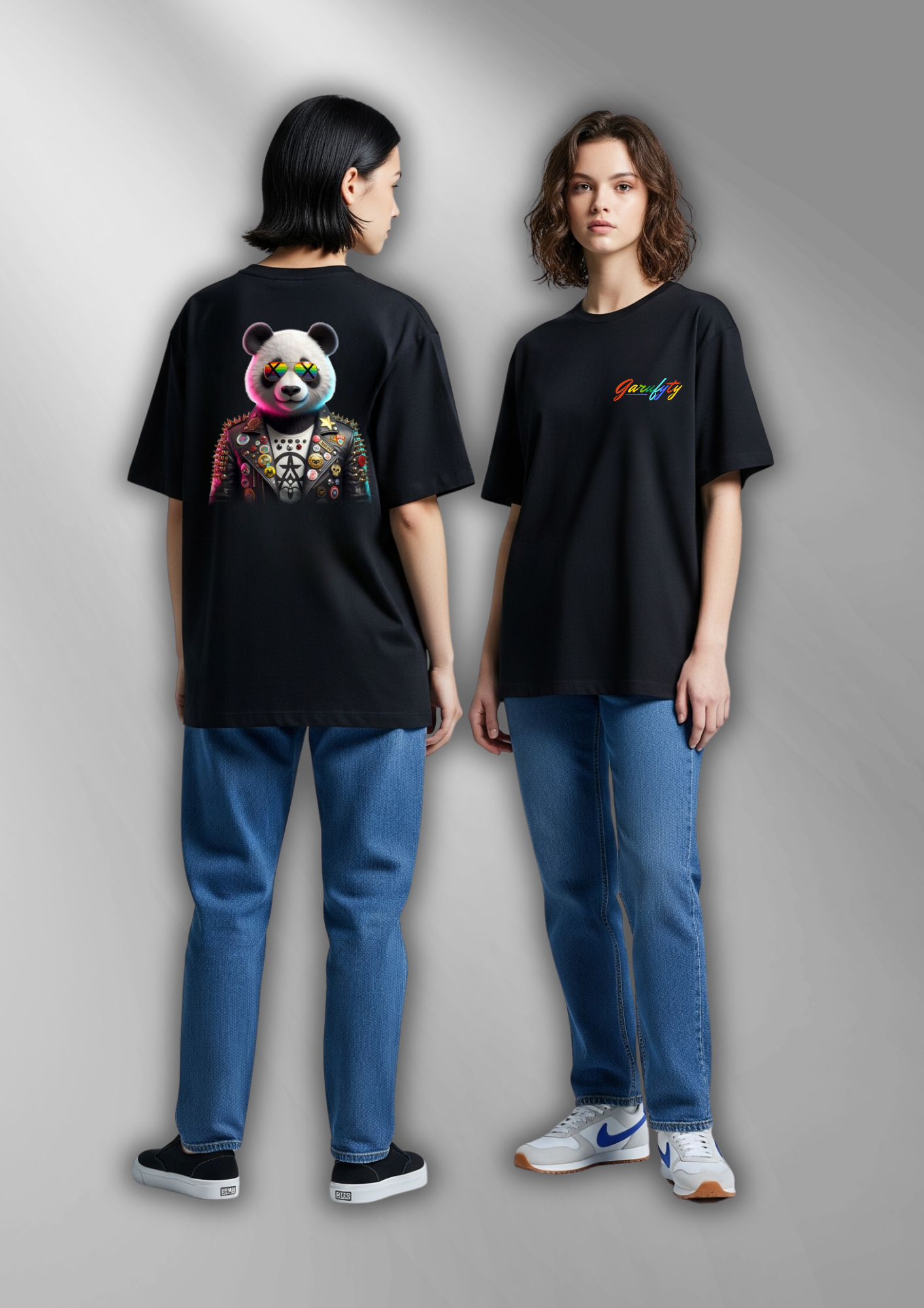 Camiseta manga corta Unisex Rainbow Panda SS25