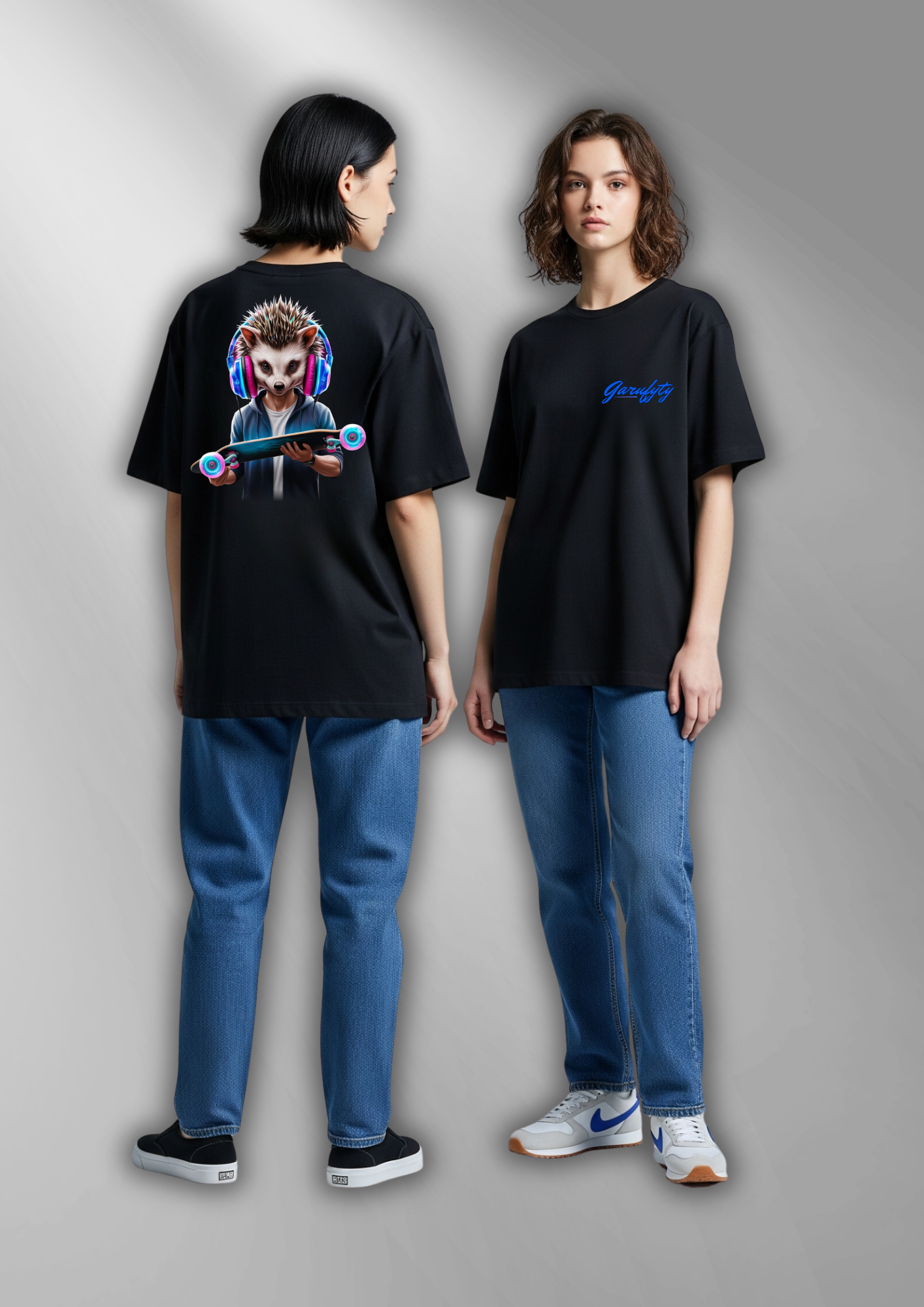 Camiseta manga corta Unisex Skate Hedgehog