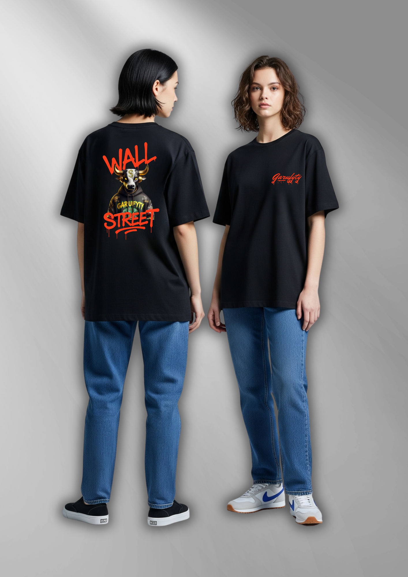 Camiseta manga corta Unisex Wall Street Bull