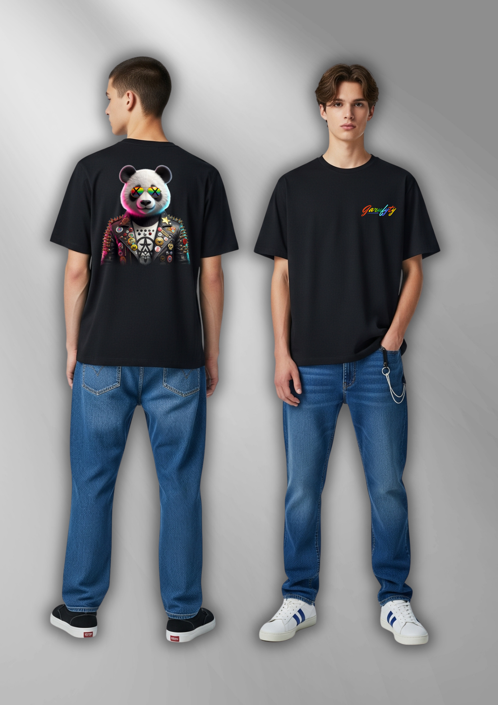 Camiseta manga corta Unisex Rainbow Panda SS25