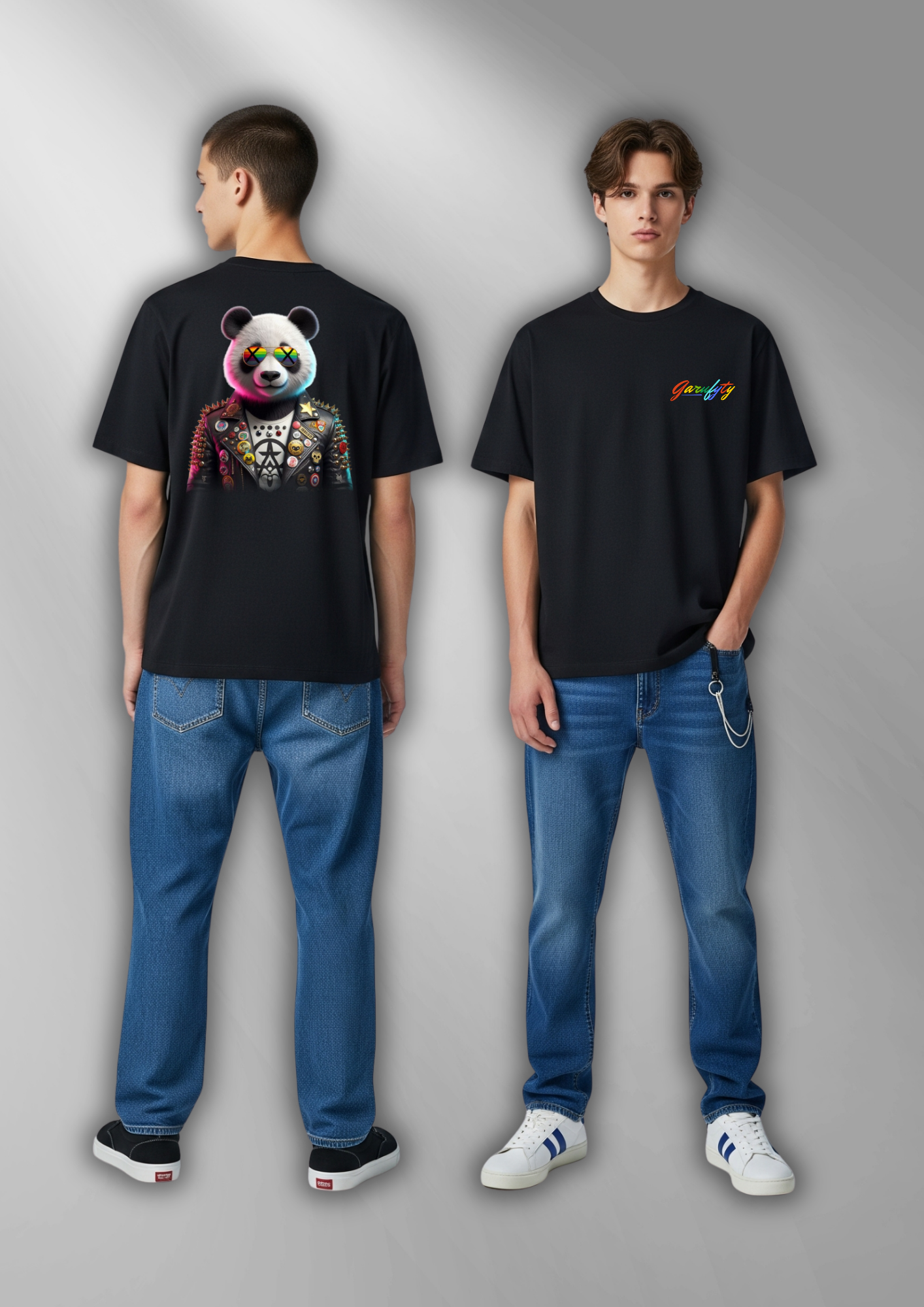 Camiseta manga corta Unisex Rainbow Panda SS25