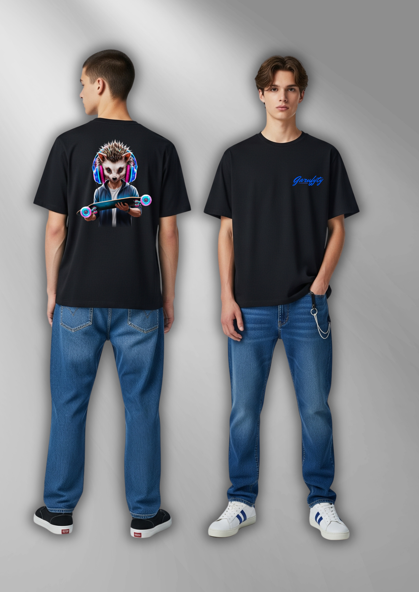Camiseta manga corta Unisex Skate Hedgehog