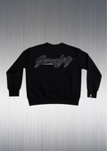 Garufyty Back – Sudadera unisex oversize discreta en negro