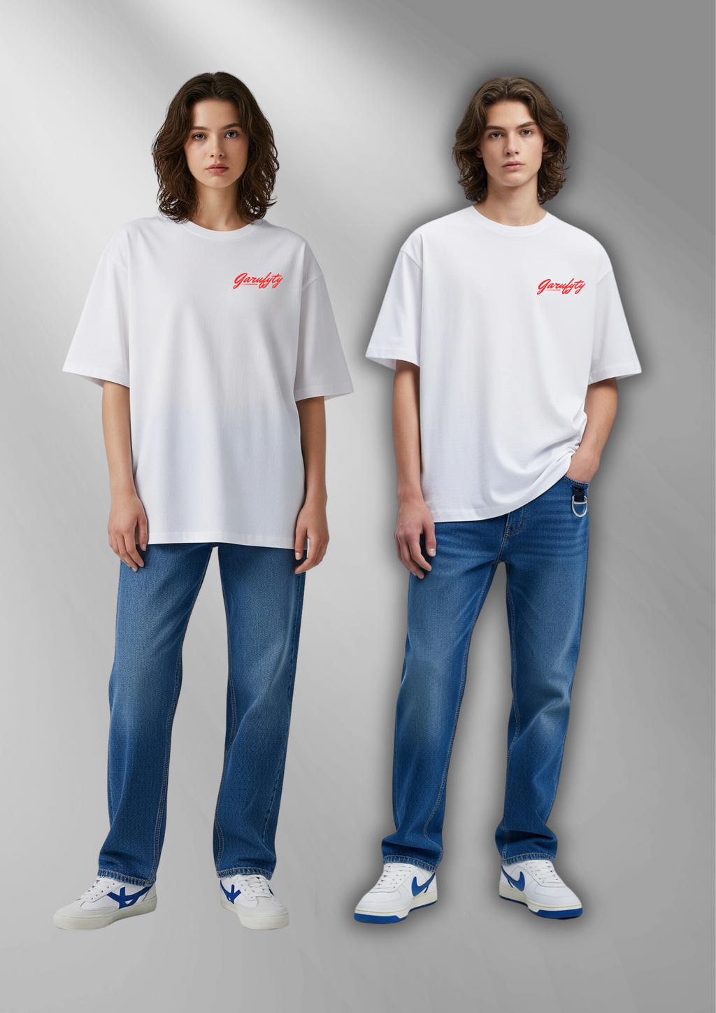 Camiseta manga corta Unisex Basic 1 Logo rojo