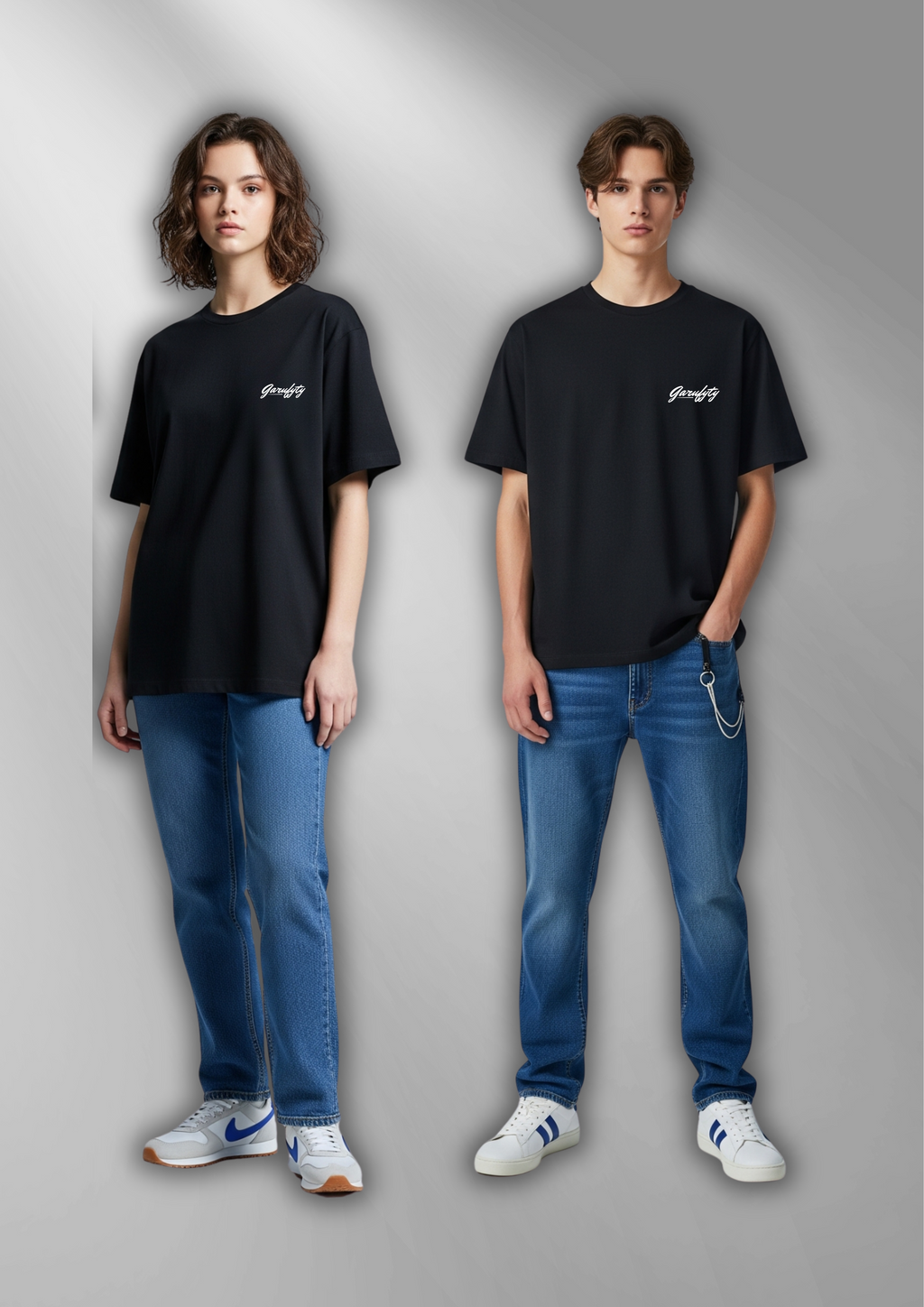 Camiseta manga corta Unisex Basic 1 Logo blanco