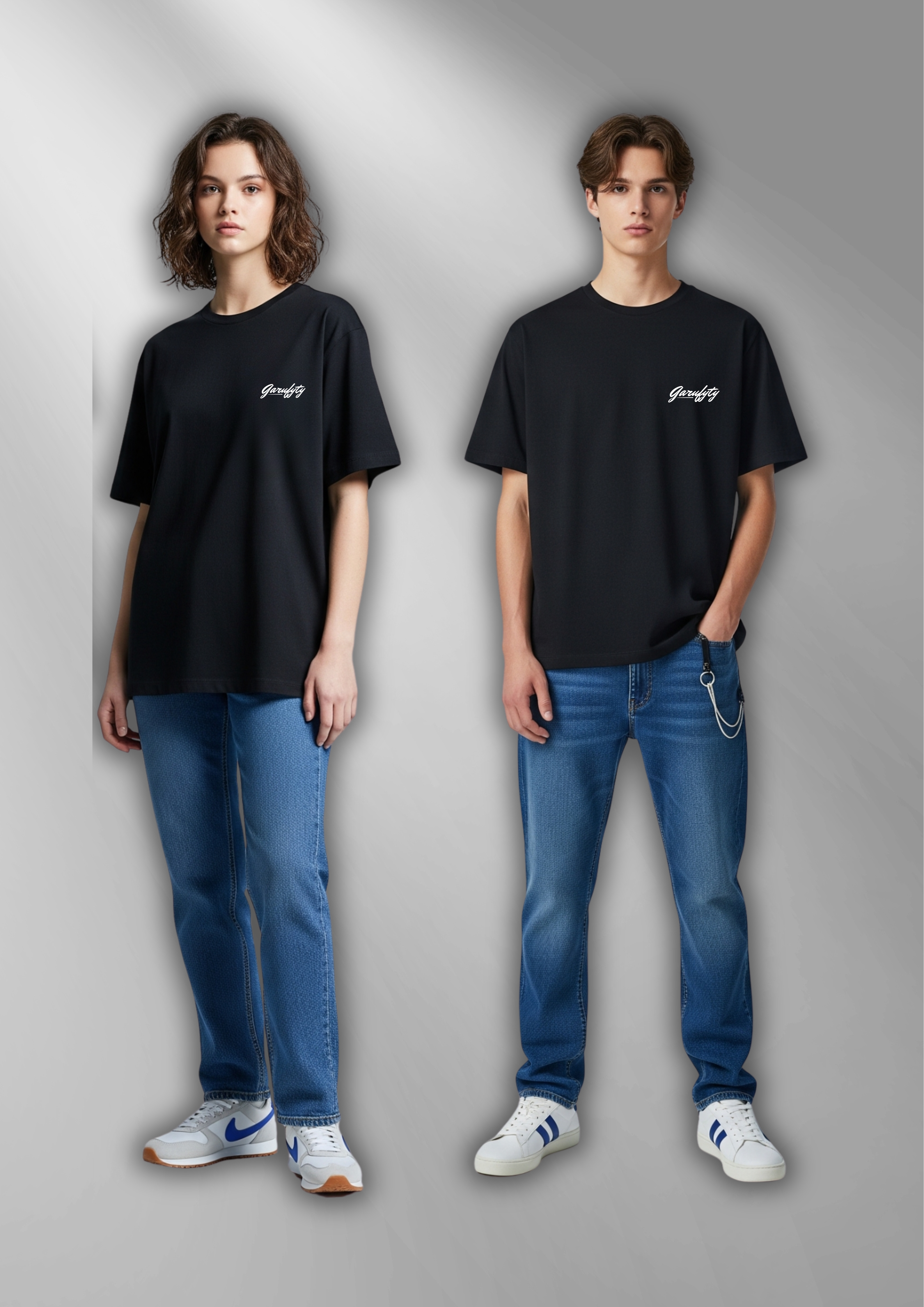 Camiseta manga corta Unisex Basic 1 Logo blanco