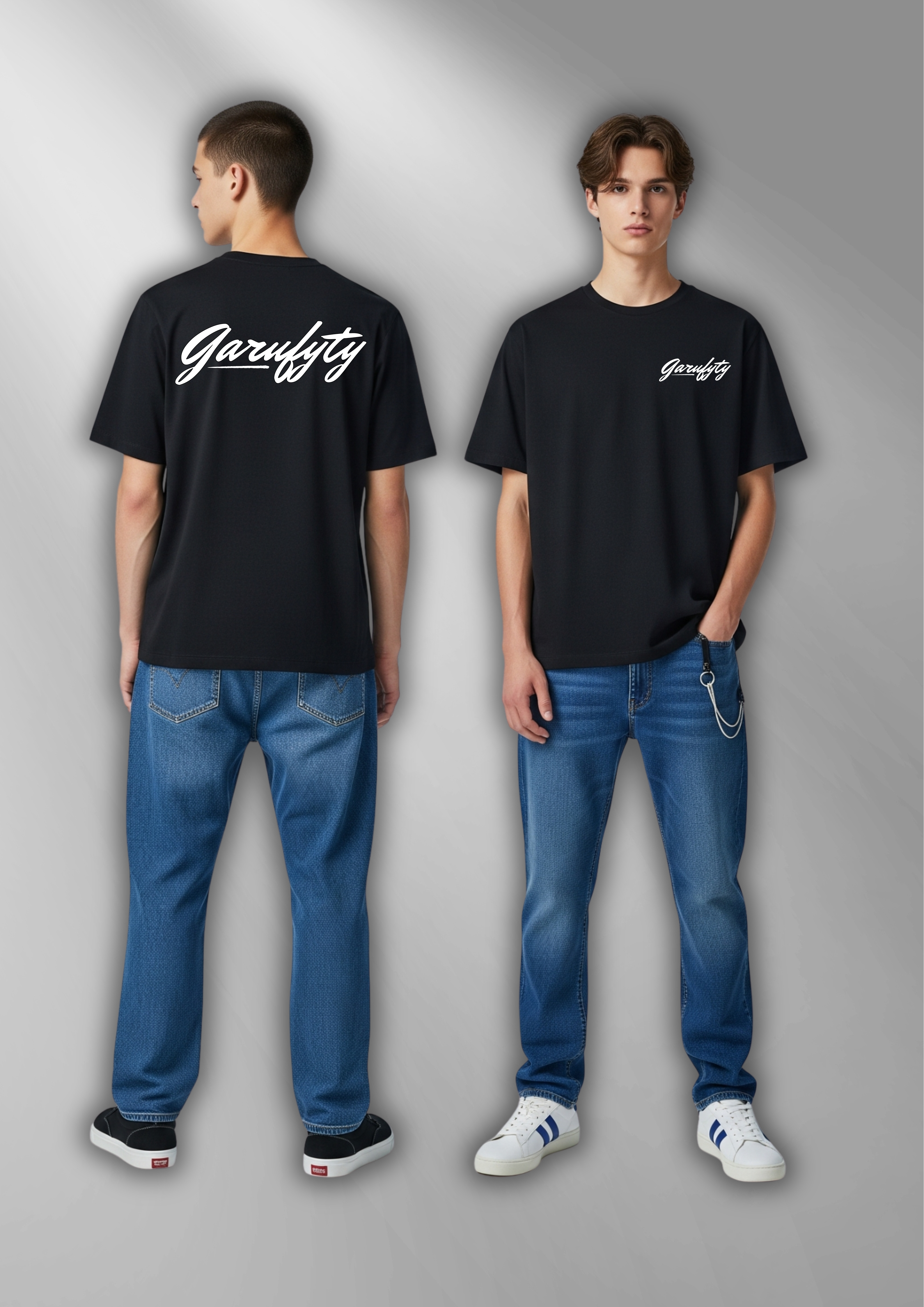 Camiseta manga corta Unisex Basic Logo blanco